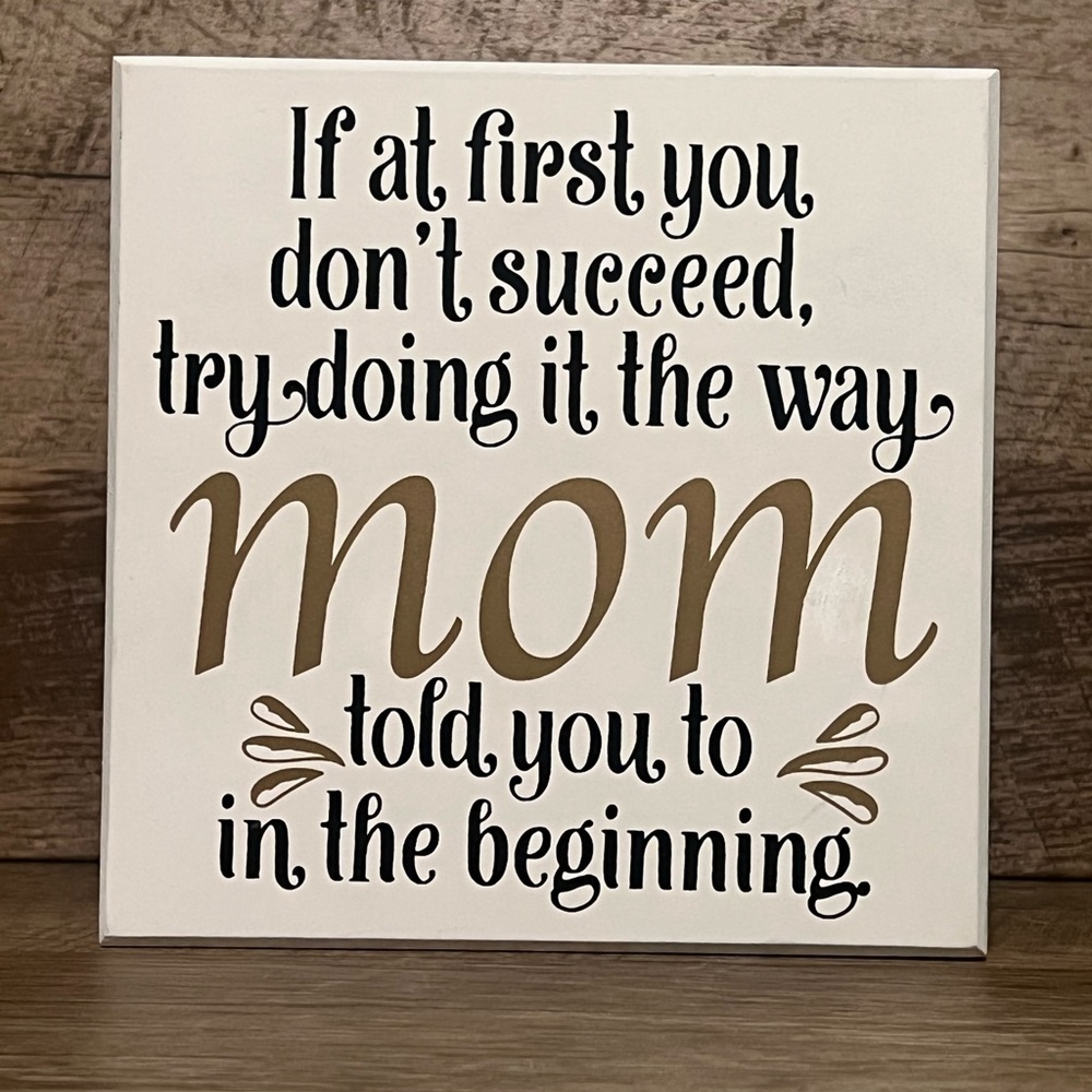 Secret to Success Wood Sign